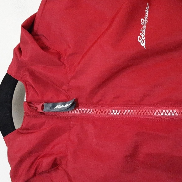 Eddie Bauer kids rain Windbreaker jacket M 10/12 gray hooded zipper outdoor - Picture 2 of 12